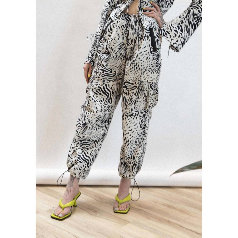 NEW OVAL SQUARE women's poison trousers in new zebra